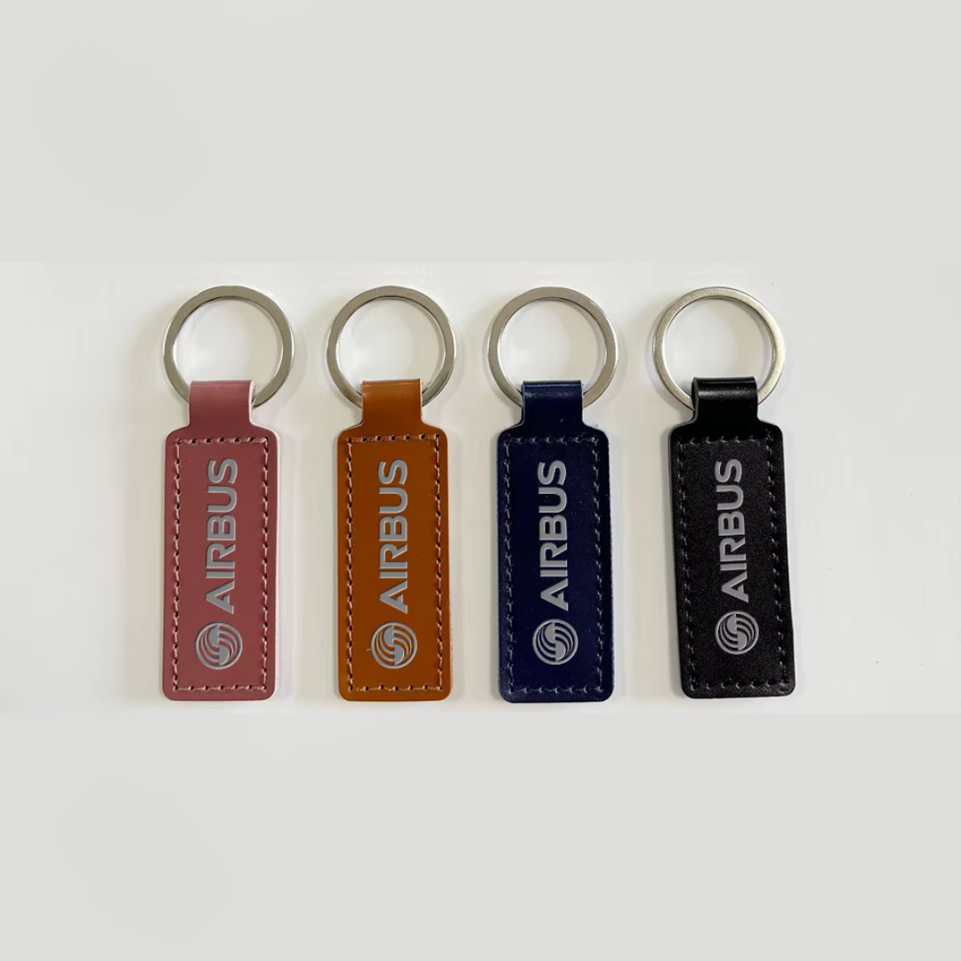 KEYCHAIN - Airbus Cuero Negro