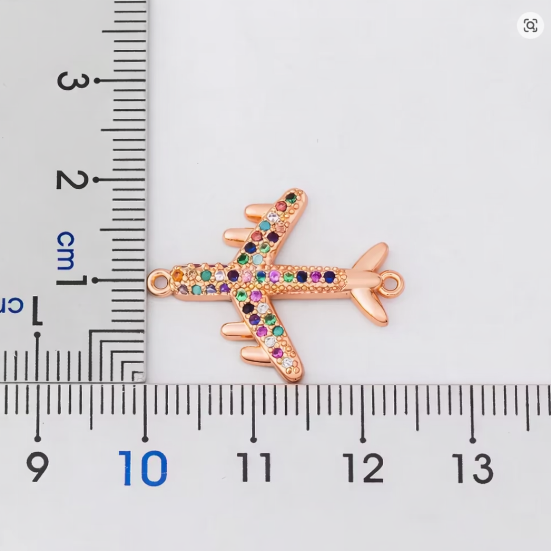 PULSERA - Avión Colores Oro Rosa