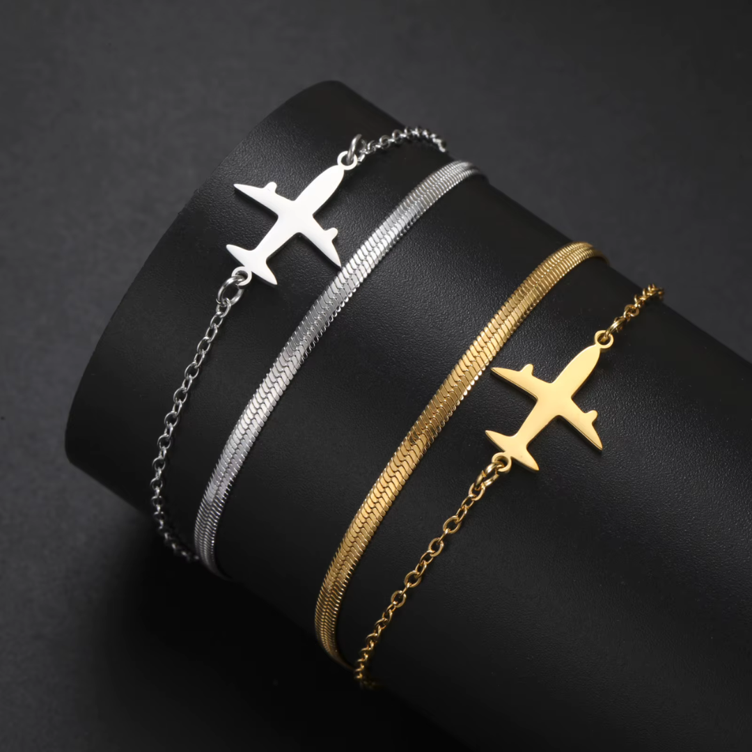 PULSERA - Avión Serpiente Dorado