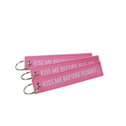 KEYCHAIN - Kiss me before flight Pink