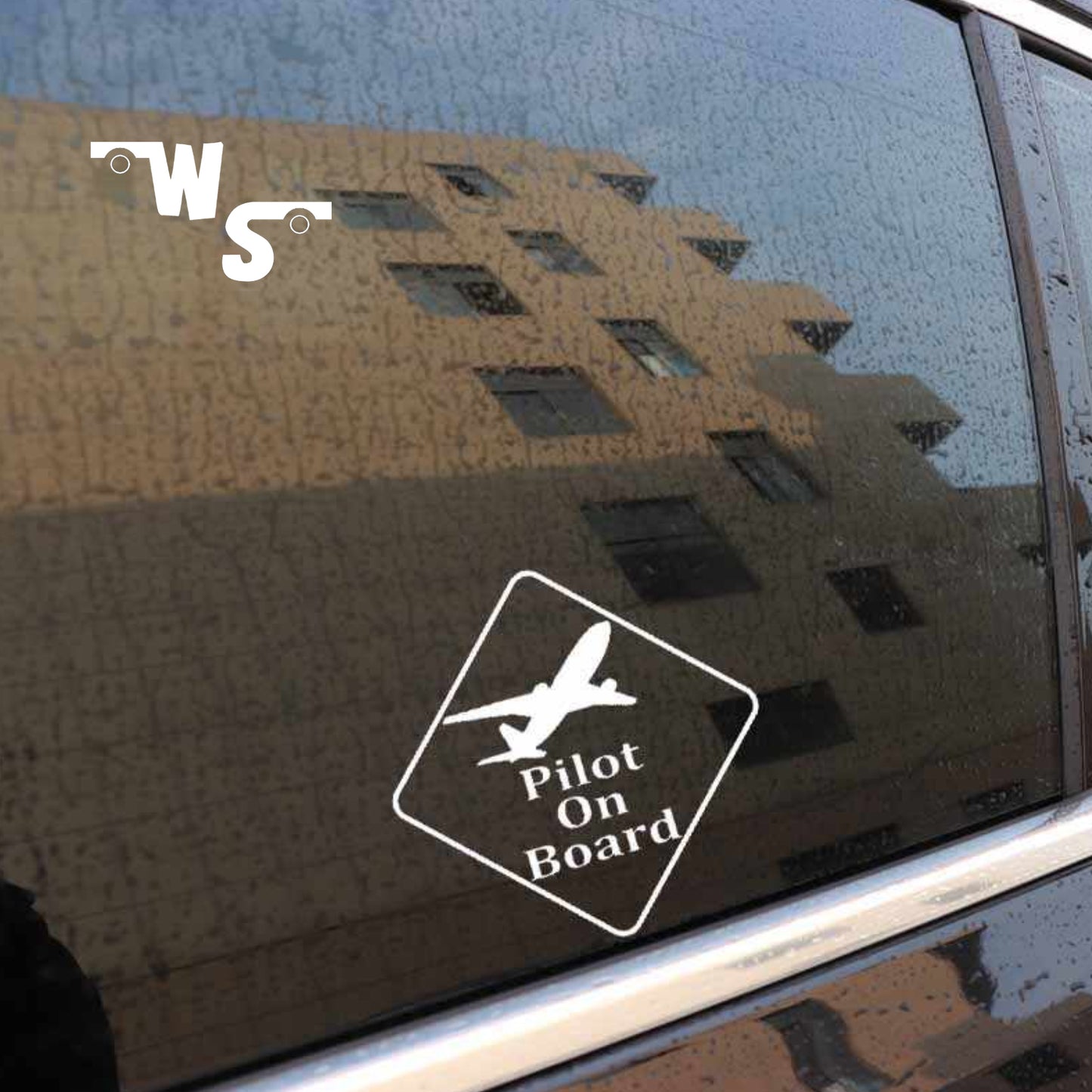 GIFT - Sticker Pilot on board White