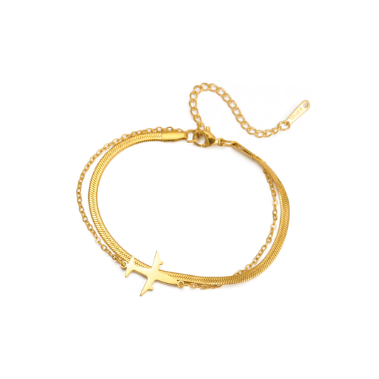 PULSERA - Avión Serpiente Dorado