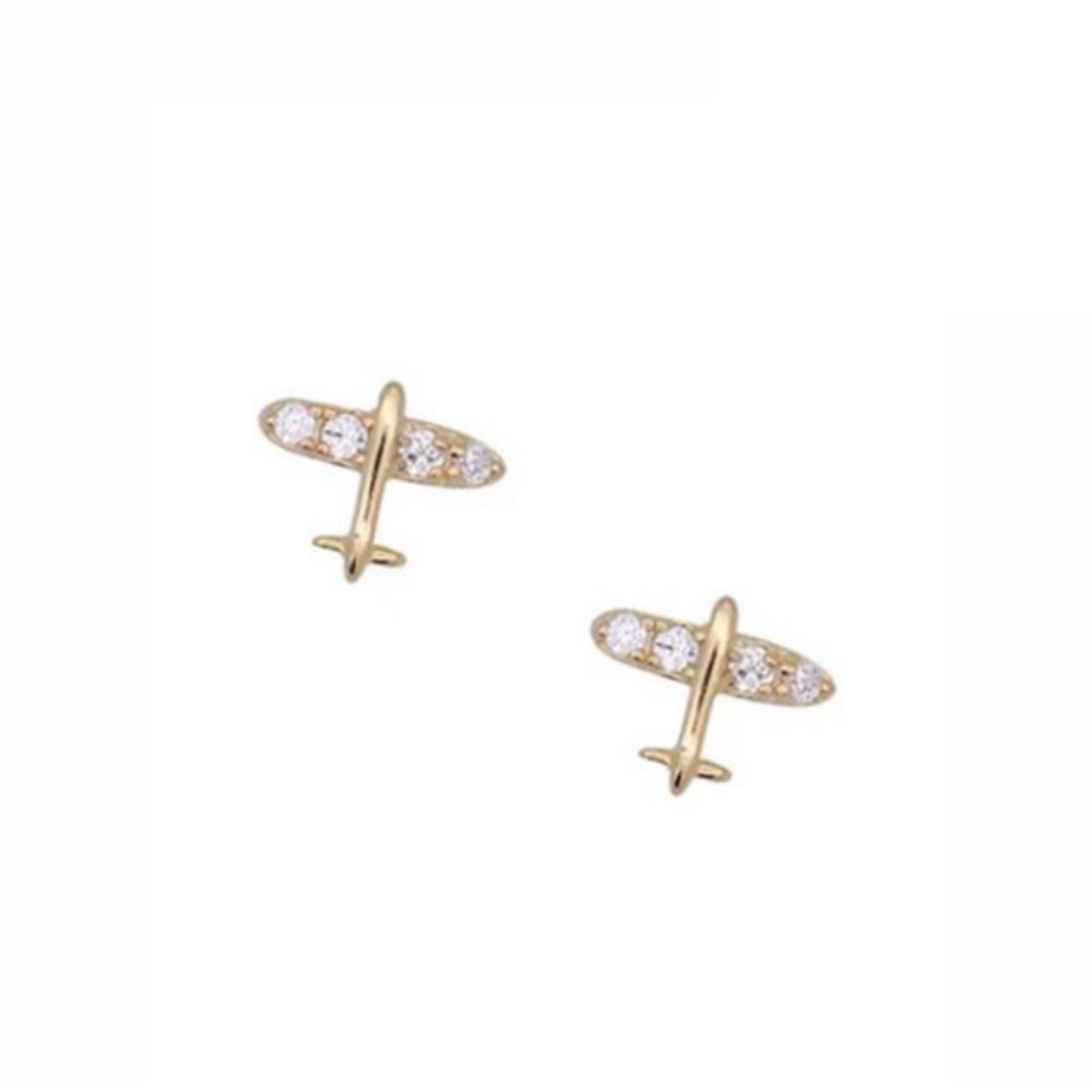 JEWERLY - Aretes Dorados Avión